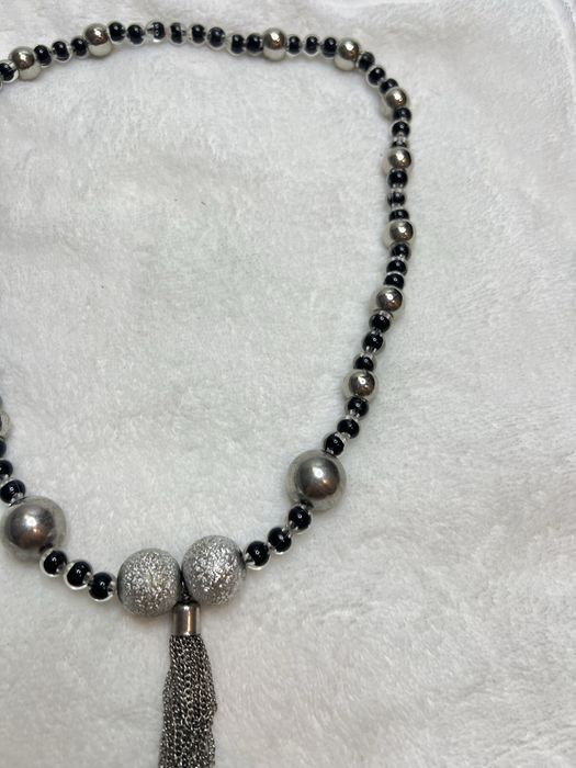 Srebrno czarny naszyjnik 3