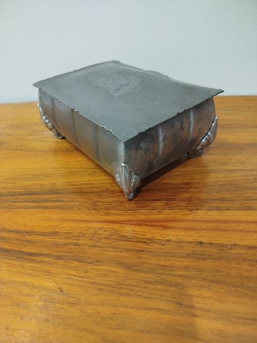 Stara szkatułka puzderko GEROTIN Gero Art Deco cynowa cyna humidor