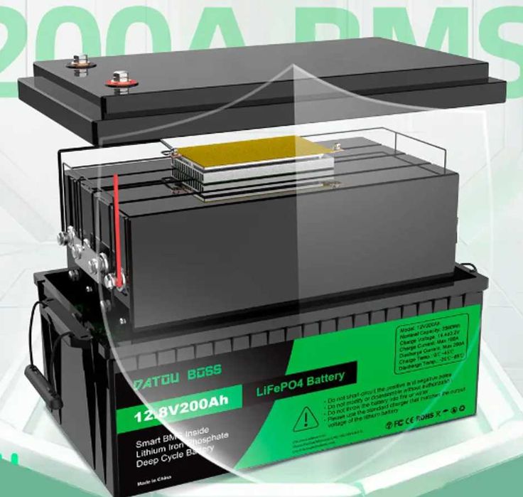 Літій-залізо-фосф акумулятор 200Ah Datouboss LiFePO4 батарея 12.8V BMS