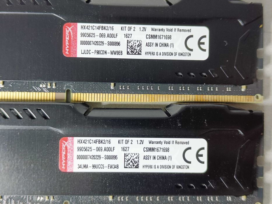 Оперативна память HyperX FURY DDR4 8GB 16GB 2133MHz У РОБОЧОМУ стані
