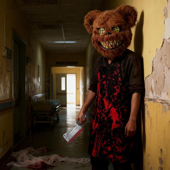 Kostium Straszny Miś Halloween - Maska pluszowa, uniwersalny
