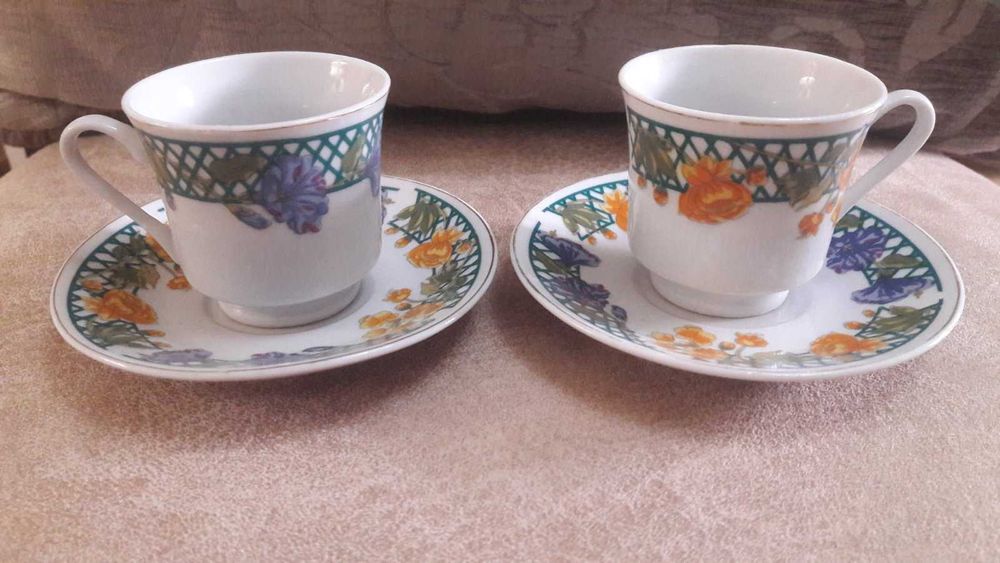 Набор из 6 кофейных чашек с блюдцами