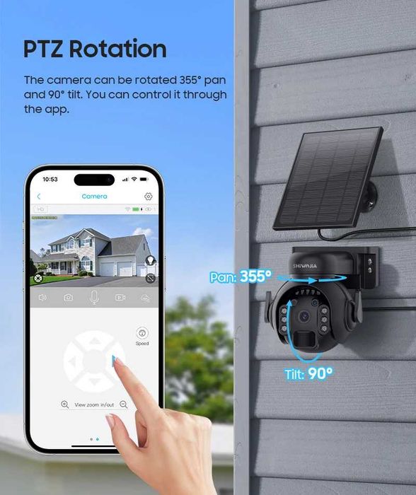 Зовнішня 4G камера SHIWOJIA  Zoom 5MP сонячна панель акум. 7800 mAh