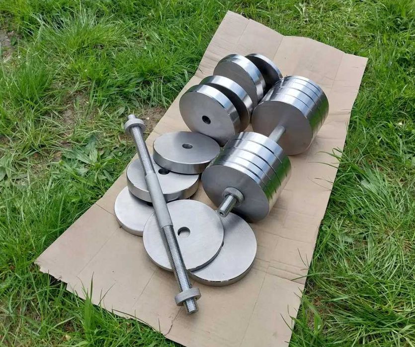 Гантели металлические стальные железные 2 шт по 30 кг наборные диски