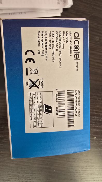 Router mobilny Alcatel Link Zone MW70 4G LTE