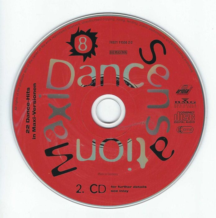 2 CD Maxi Dance Sensation 8 (1992) (Ariola)