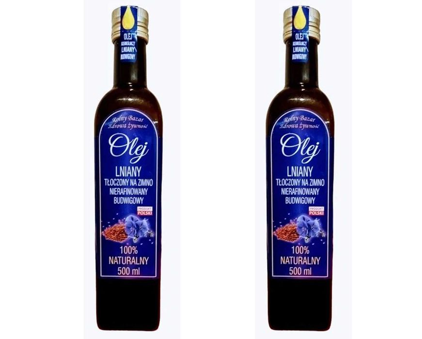 Olej lniany BUDWIGOWY 2 x 500 ml