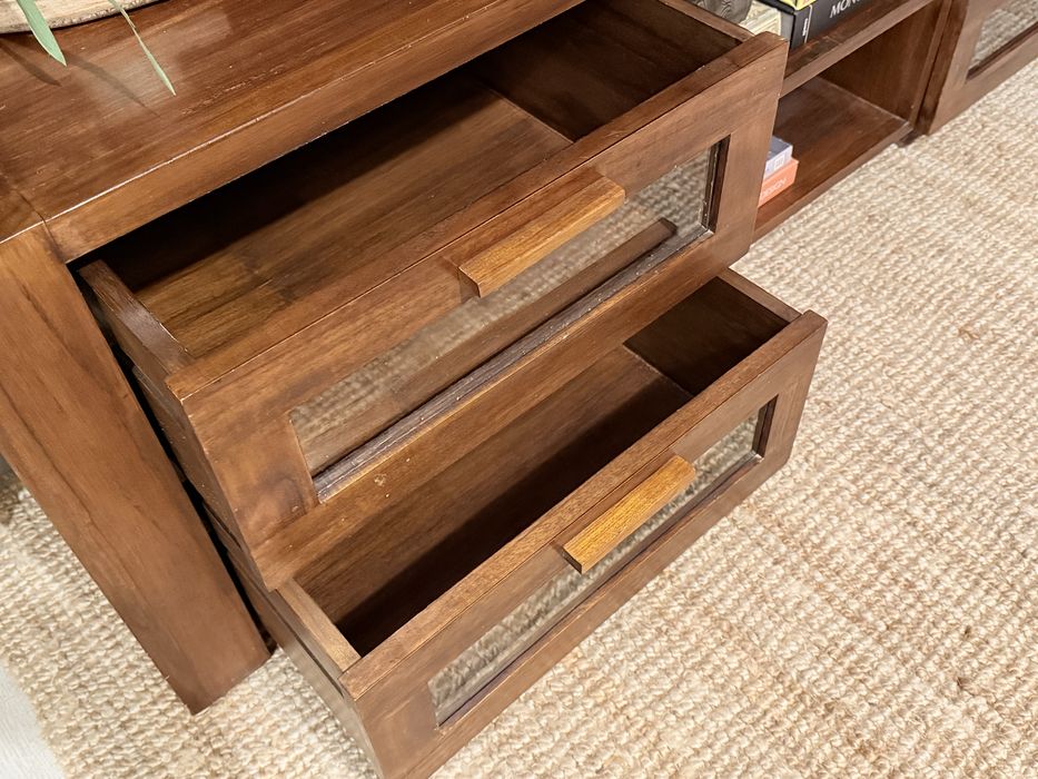 aparador, consola, armario, movel tv, acacia, arboretto, rústico