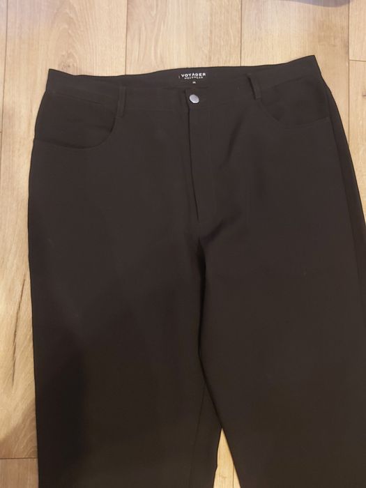Materiałowe szerokie spodnie Voyager roz L/XL