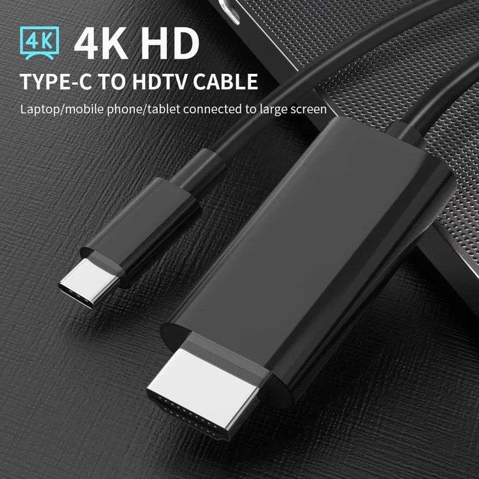 Кабель Type-c HDMI Typec 4K 30Hz 60Hz -  FULLHD 144 Hz 165Hz 180Hz