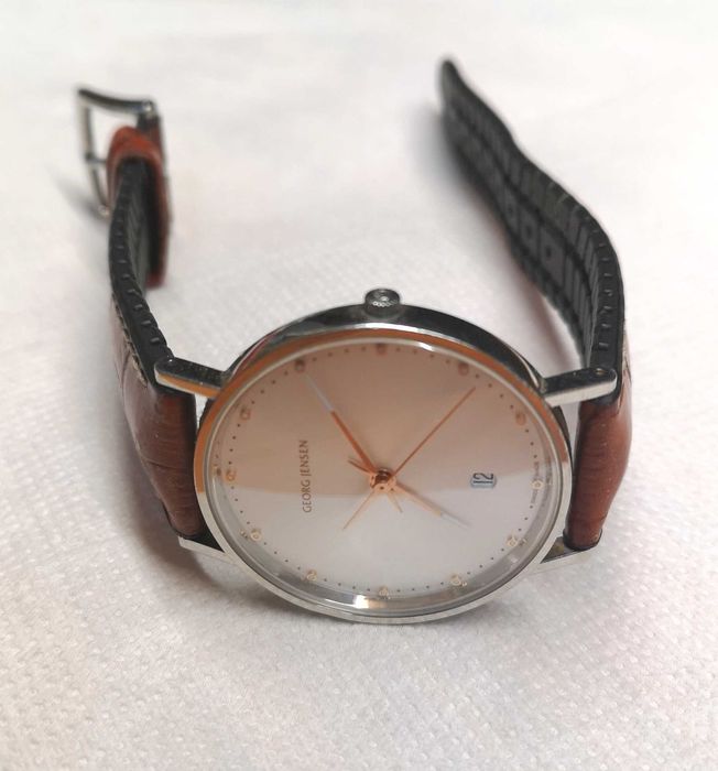 Relógio de homem Georg Jensen, mod. 418, Koppel Slim