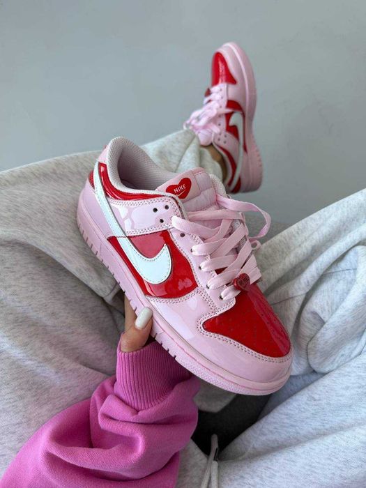 ВАУ! Nike SB Dunk Valentine's Day Lacquer Red Pink | 36 37 38 39 40 41