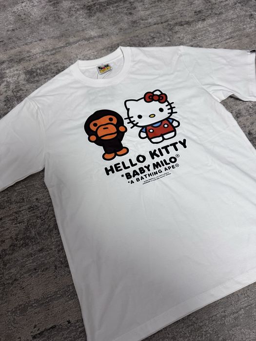 Футболка bape babymilo x hello kitty