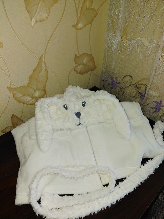 Махровий плюшевий халат на дівчинку 7-8 років