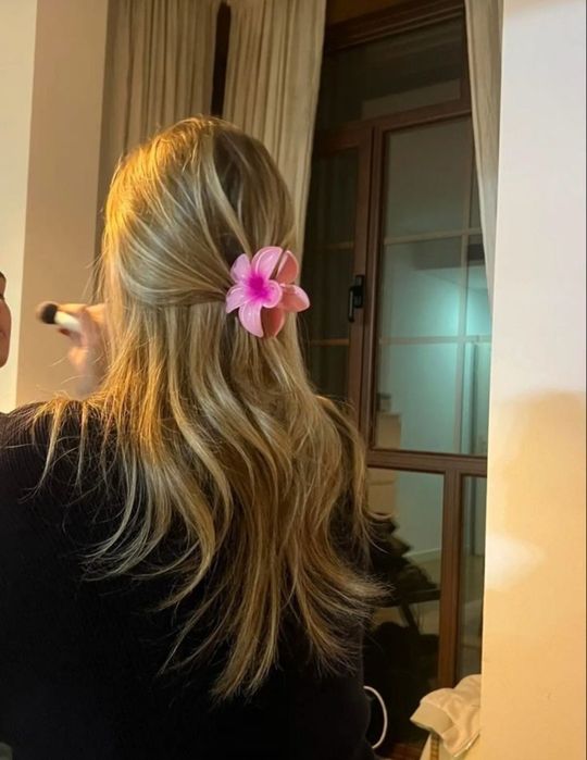 Заколка-крабик для волос гавайский цветок