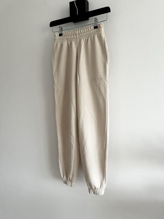 Spodnie dresowe dres Reves baggy Vanilla beżowe