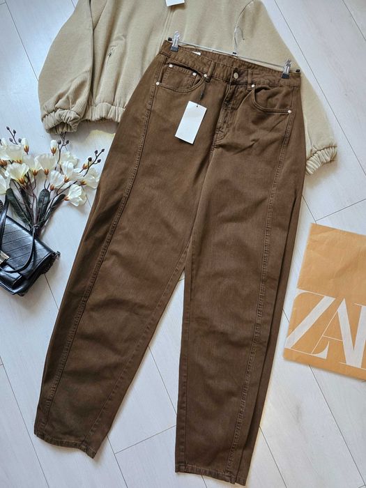 Вільні джинси Baggy Barrel від Zara, 36, 38, 40, 42, 46р, оригінал