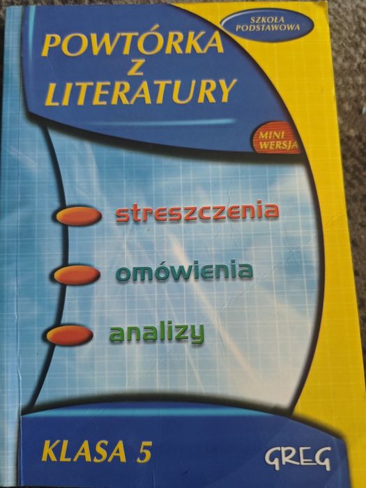 Lektury szkolne klasa 5 Powtórka z literatury klasa 5