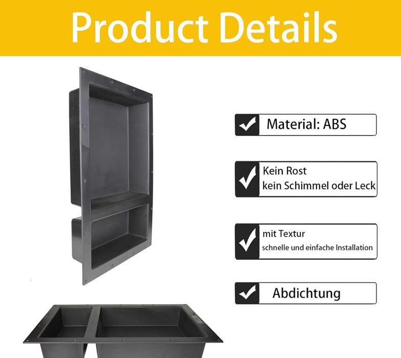 Nowa wnęka prysznicowa do zabudowy / półka / szafka / regał !A2113!