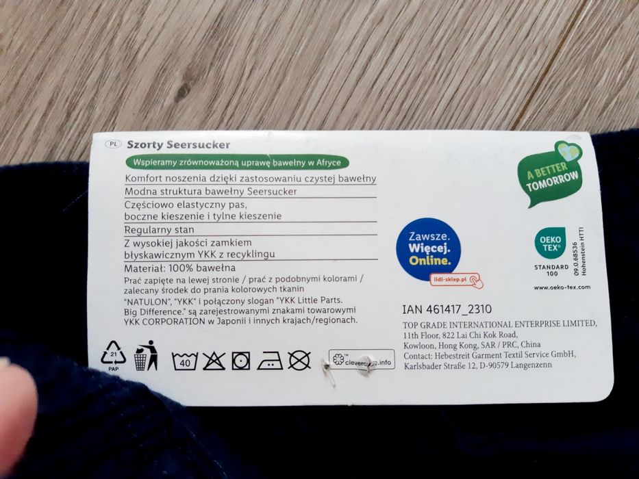 Szorty męskie krótkie spodenki granatowe marki Livergy w rozmiarze L