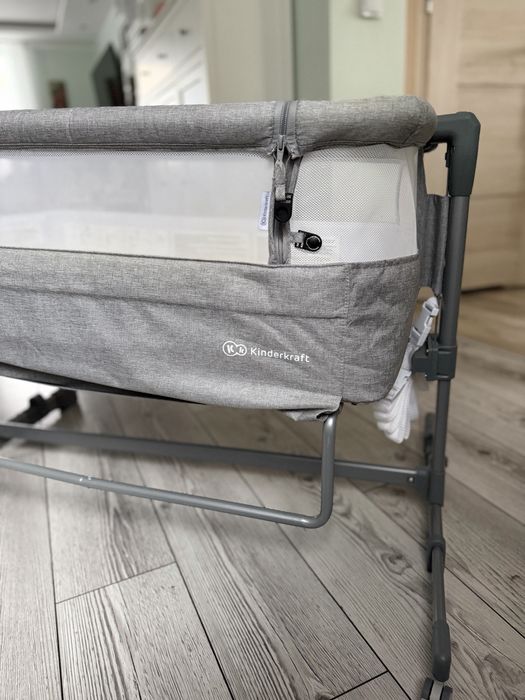Kinderkraft Łóżeczko dostawne Neste AIR szare Dostawka