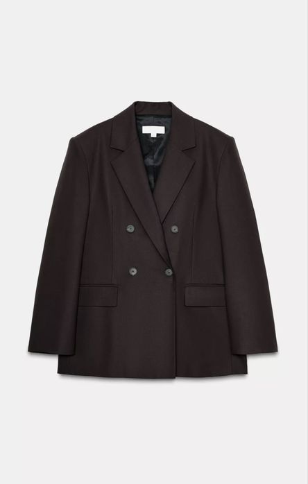 Пиджак Zara оверсайз коричневый
