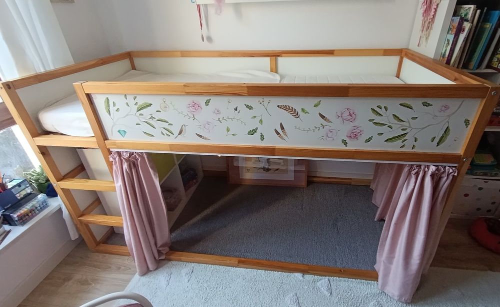 Łóżko Ikea KURA + dodatki, stan bardzo dobry