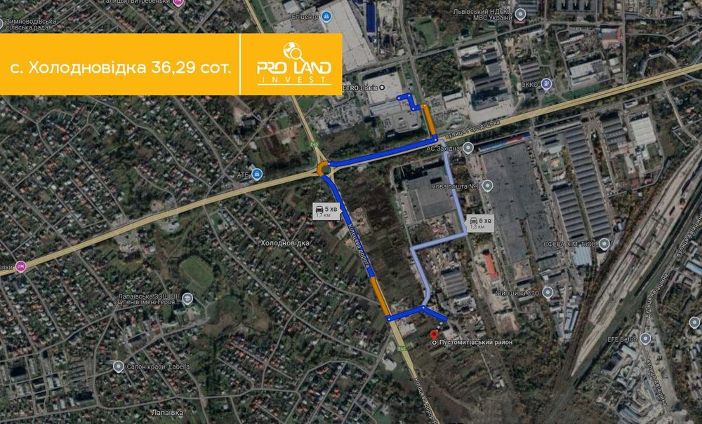 продаж ділянки в с. Холодновідка 36,29сот