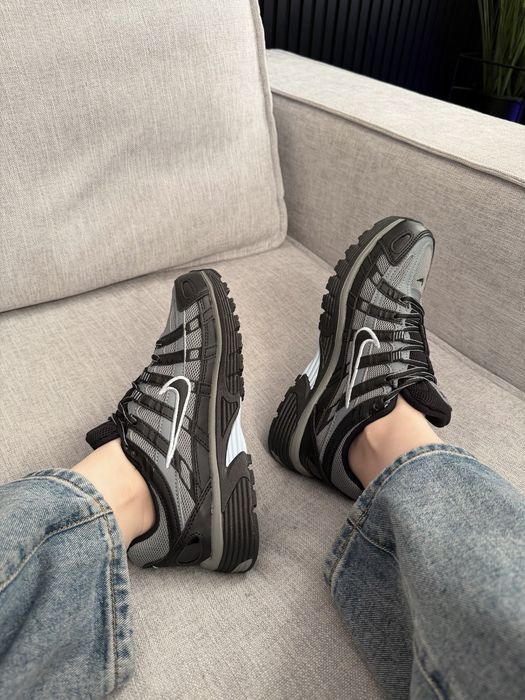 Кросівки Nike P-6000 Grey/Black premium | Кроссовки Найк жіночі чоловічі