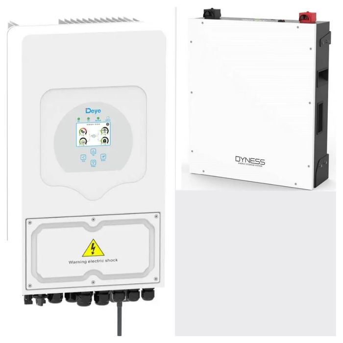 Гібридний інвертор Deye 6kw,  Lifepo4 10kw, Tik-Tok svitloteplo