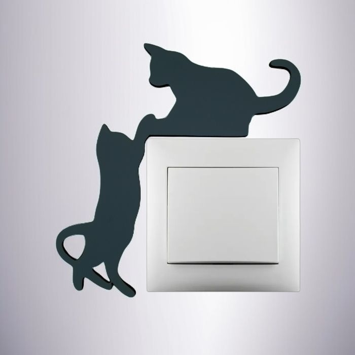 Decoração interruptor gatos