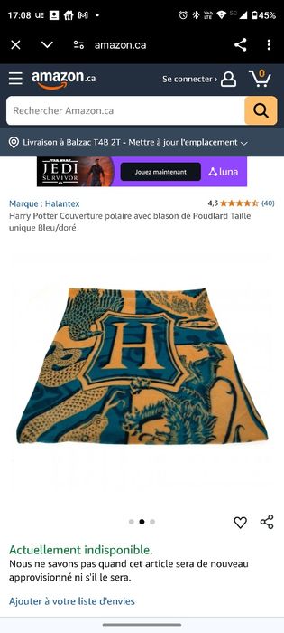 Koc Harry Potter, kocyk Harrego Pottera