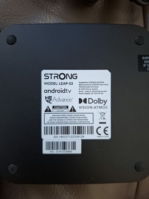 Смарт ТВ приставка Strong LEAP-S1,4K ,Android TV,Netflix.