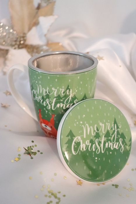 Caneca de Infusão de Chá tema Natal