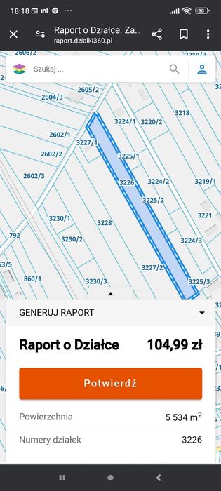 Działka budowlana w Wierzawice -"Na Dole".55,5 ara - Widok 4