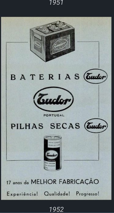 Bateria Tudor Vintage Rara