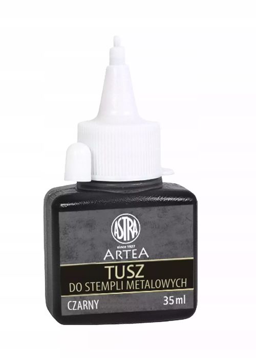 Tusz do stempli metalowych Astra 35 ml czarny. Astra