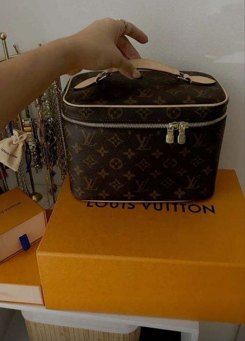 Косметичка Louis Vuitton 1:1, люкс, кожа, канва,  Луи Витон, 24*18 см