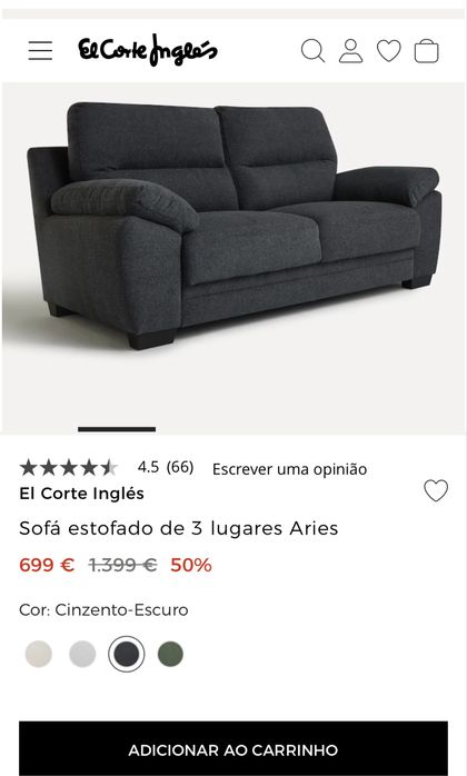 Sofa Aries 3 lugares novo nunca usado