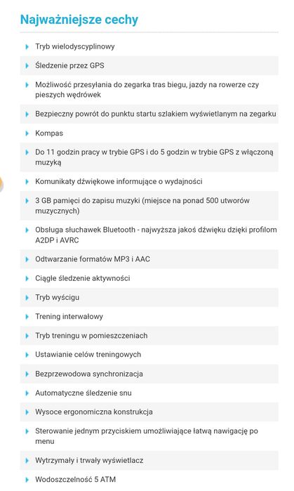 Zegarek sportowy TomTom Runner 3 / GPS, Tętno