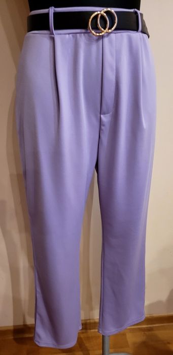 Eleganckie spodnie liliowe fioletowe S/M