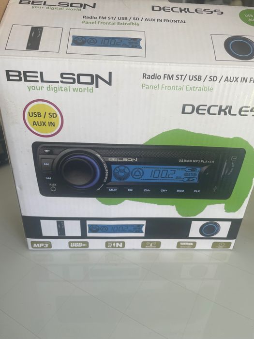 Auto Rádio Belson com USB Frontal