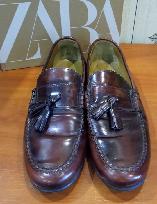 Продам мужские кожаные оригинальн туфли лоферы Zara man . Испания