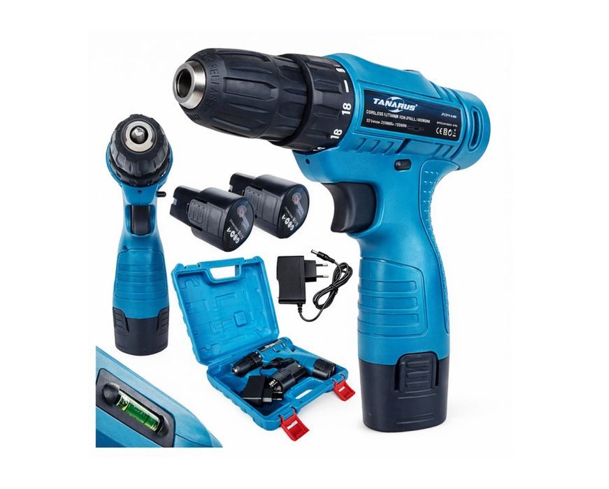 Wkrętarka Akumulatorowa 21V LED + 2 Akumulatory 2.2Ah Walizka Zestaw