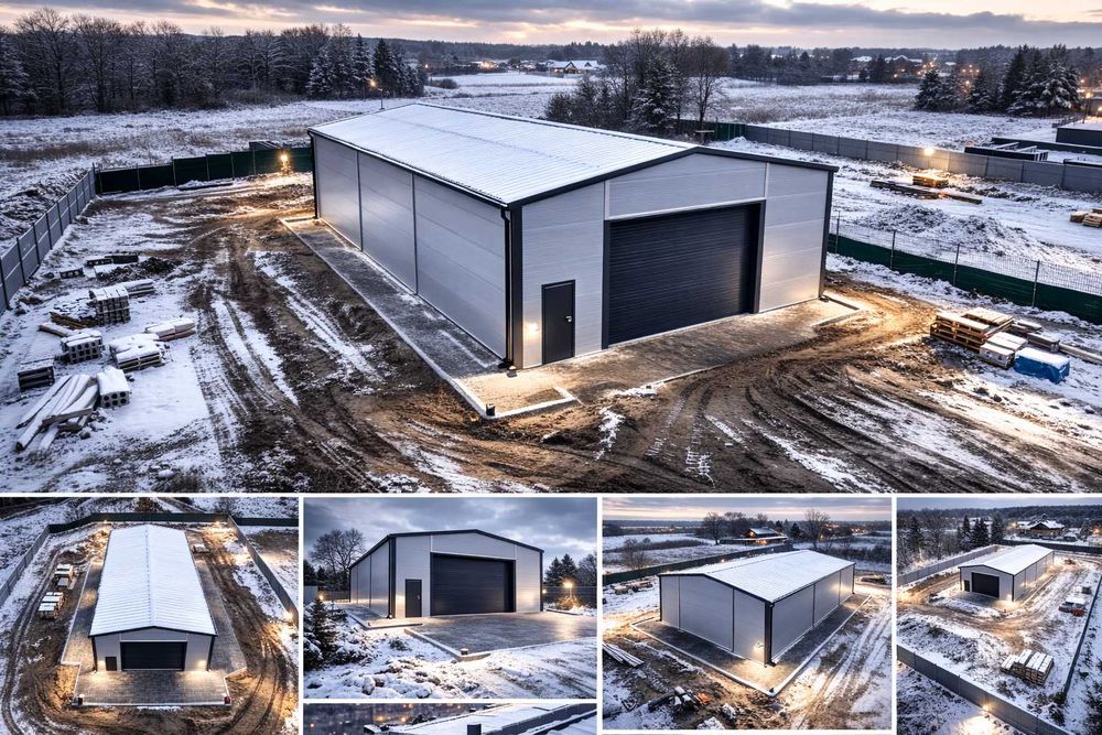 Hala stalowa/ 8x16 producent |  montaż Polska Niemcy Dania Holandia