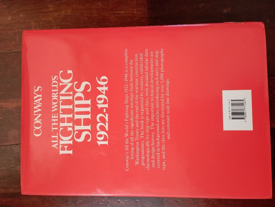 Livro de navios de guerra  de 1922 a 1946