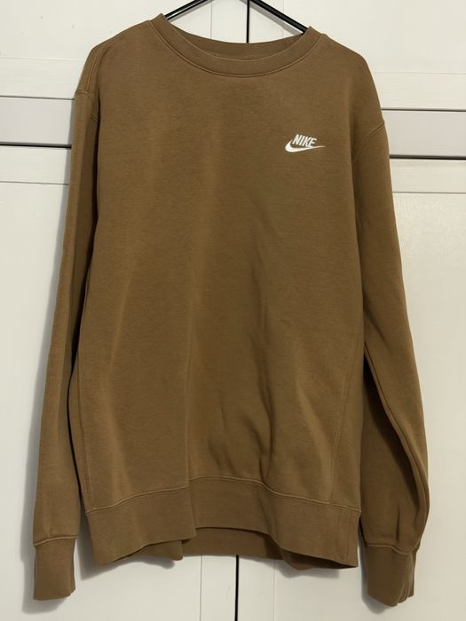 Nike bluza S karmelowa brązowa okragly dekolt street wear