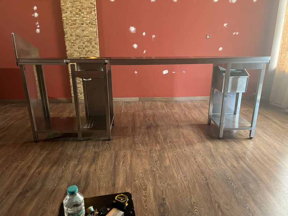 Bancada inox cuba e tulha grande