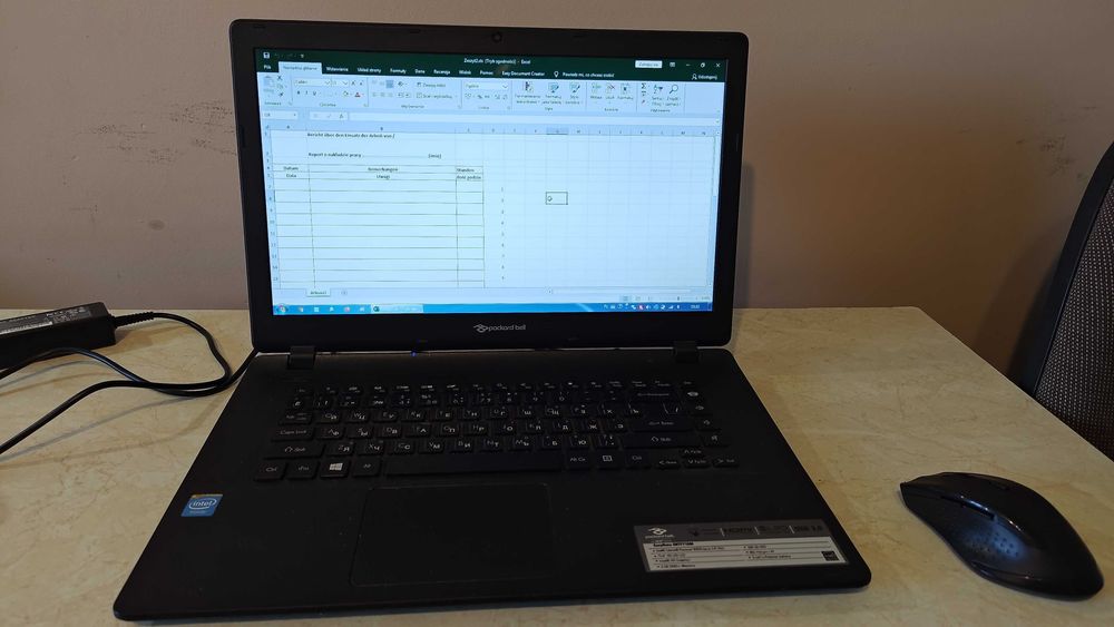 bardzo dobra bateria + zasilacz + laptop Packard Bell Wind. 7 Word Exc