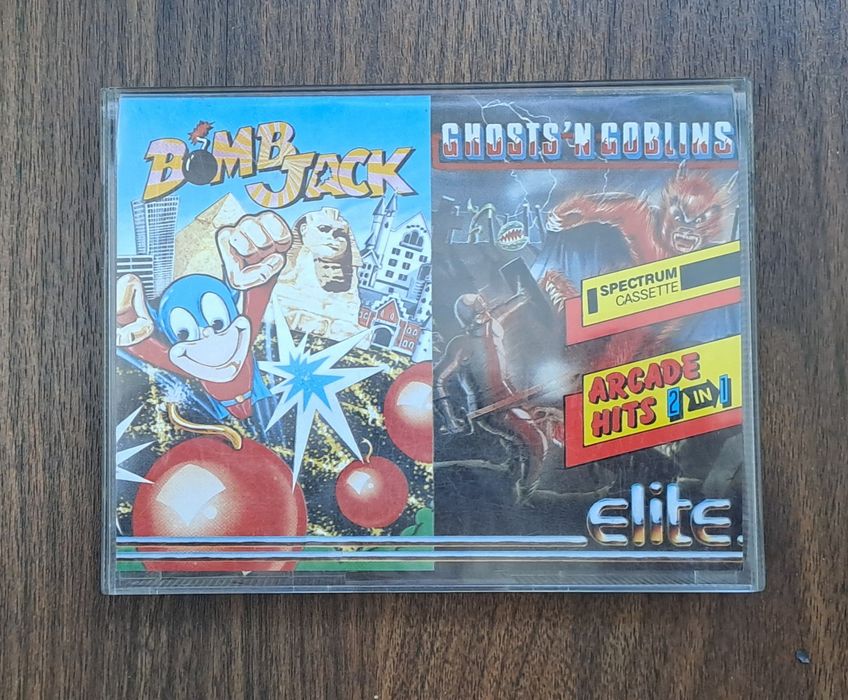 Jogo cassete K7 Sinclair ZX Spectrum Arcade Hits 2 in 1 (original)